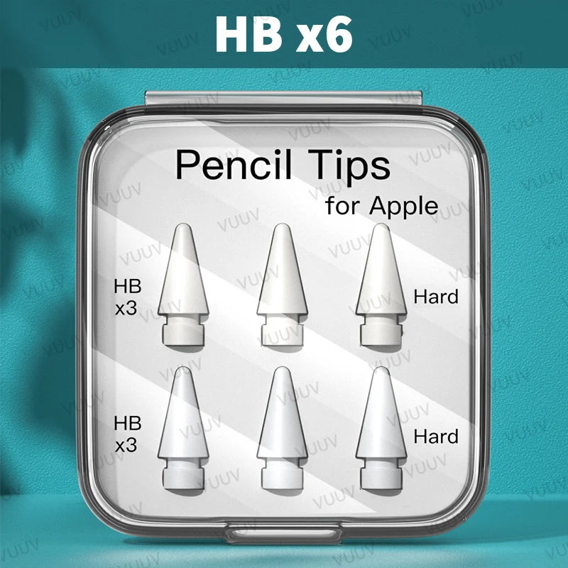 VUUV Apple Pencil Tips: Soft & Hard, 3pcs Set