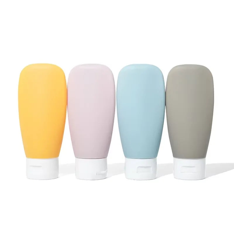 4Pcs 60ml Leak Proof Refillable Packing Liquid Container Empty Travel Containers for Travel Size Tubs Accessories