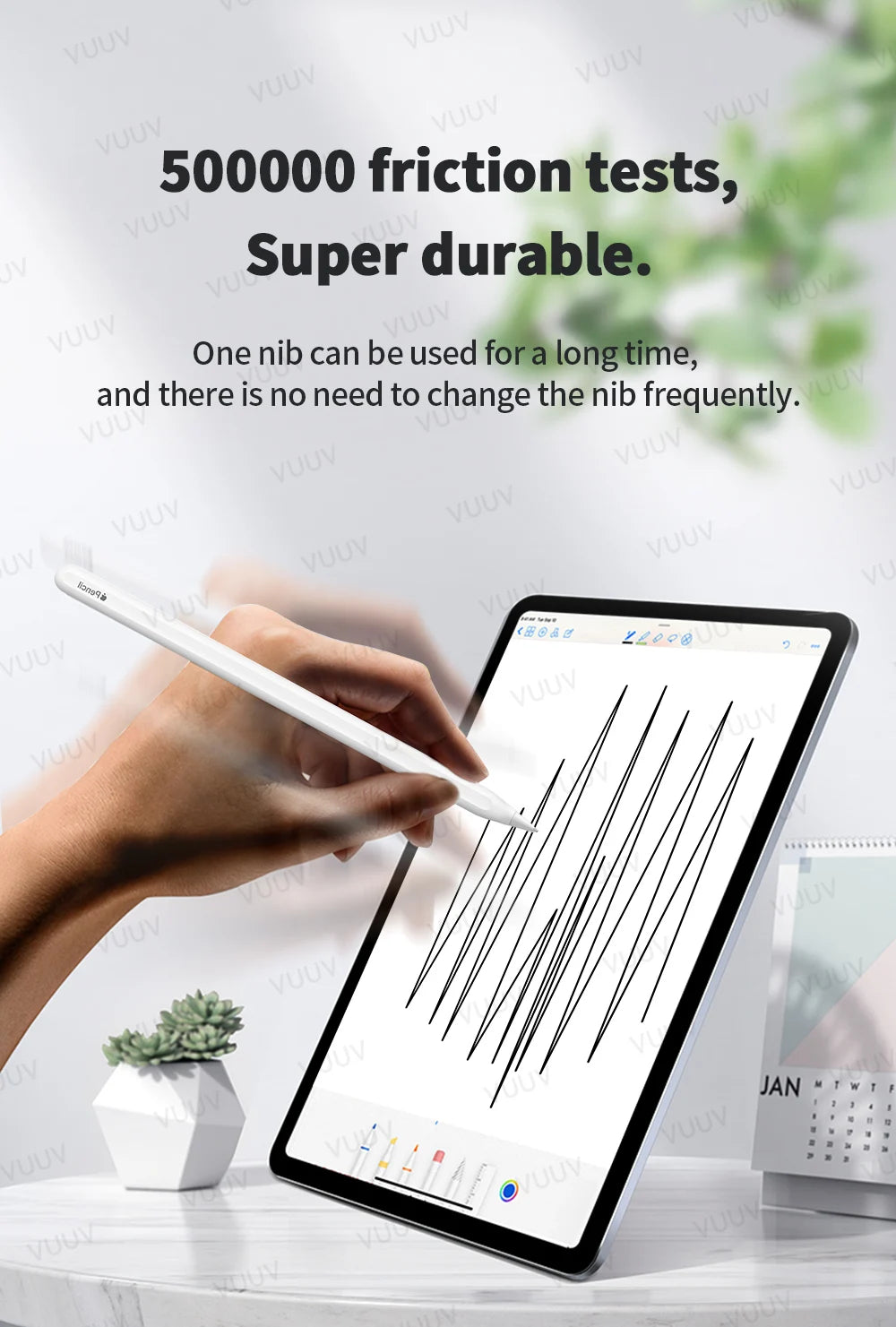 VUUV Apple Pencil Tips: Soft & Hard, 3pcs Set