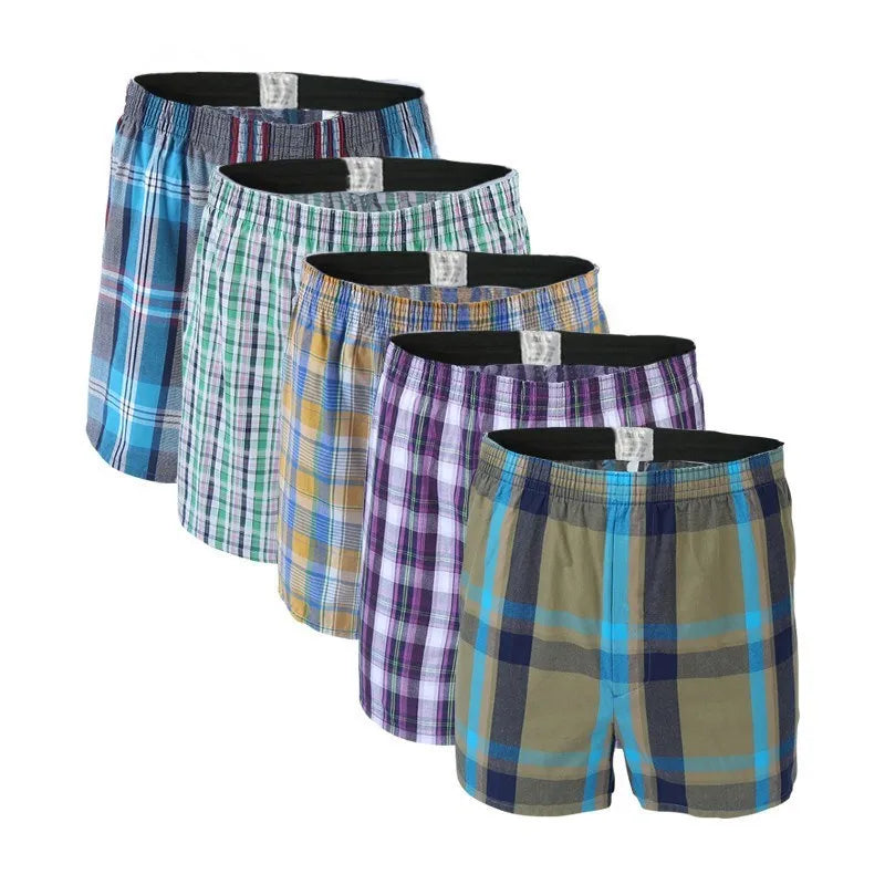“Boxers para Hombre – Pack 5 Piezas de Algodón Suave Estilo Cuadros”