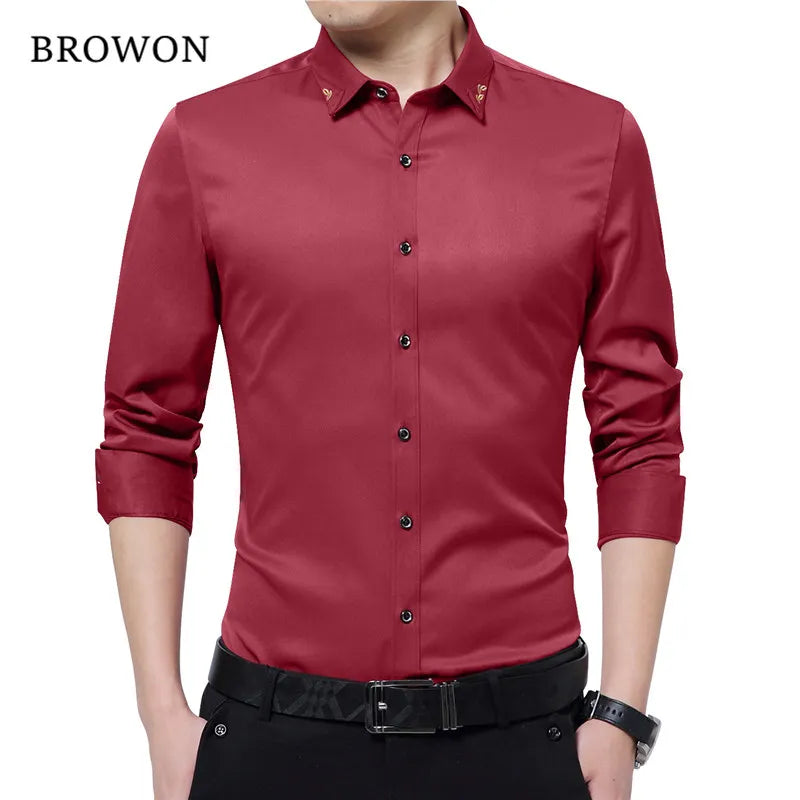 Camisa Formal de Hombre BROWON – Clásica y Elegante