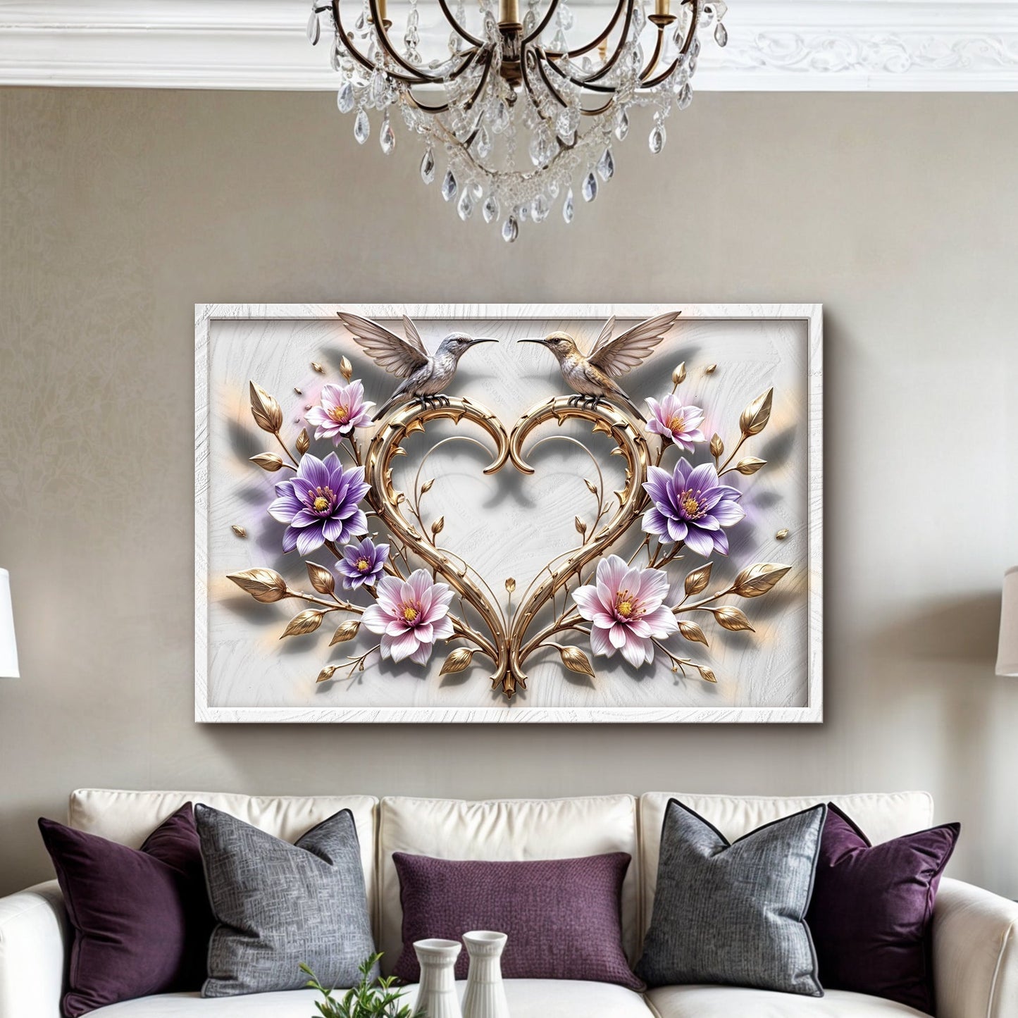 Vivid Flight: Custom 3D Hummingbird Canvas Art