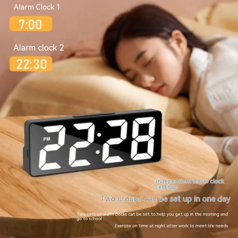 BrilloModern: Reloj Despertador Digital Elegante