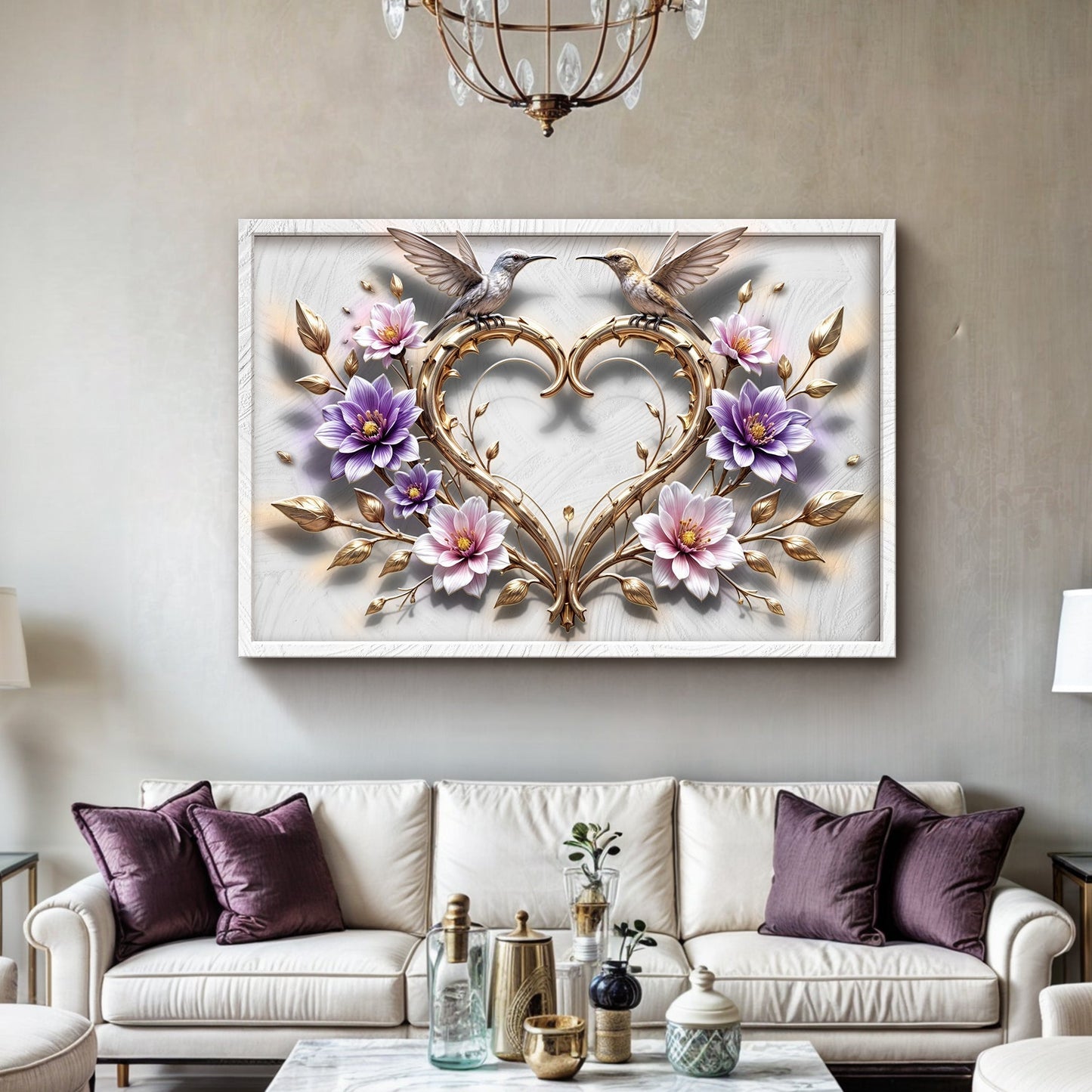 Vivid Flight: Custom 3D Hummingbird Canvas Art