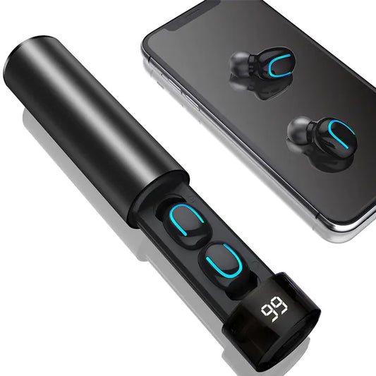 Auriculares Bluetooth Q67 con Banco de Energía Portátil