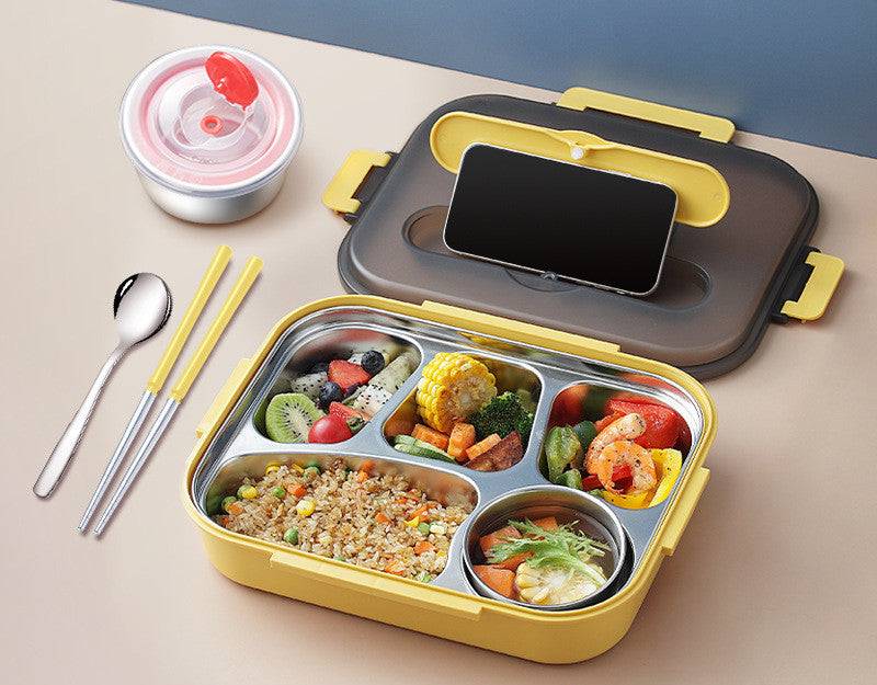 “Lonchera térmica de acero inoxidable 304 con compartimentos herméticos – Bento Box