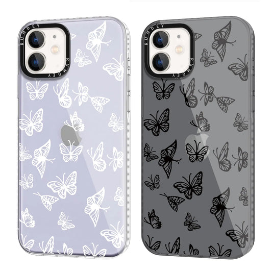 Pack 2 Fundas Transparentes iPhone 12/12 Pro - Diseño Mariposas