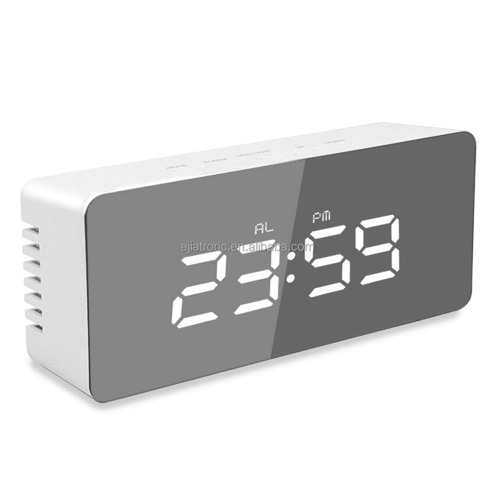 EspejoTime: Reloj Despertador LED Elegante