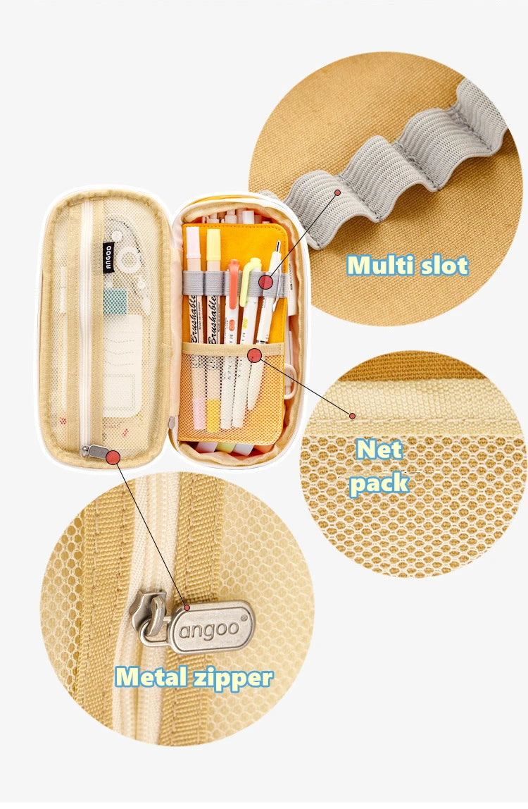 Estuche Escolar Premium - Gran Capacidad Canvas