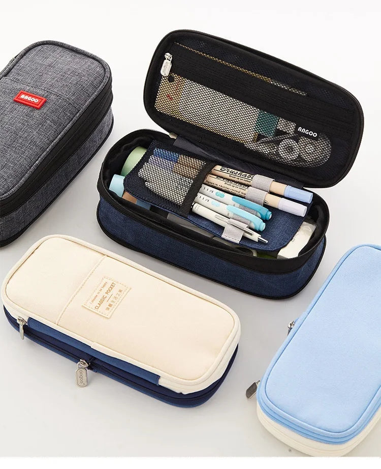Estuche Escolar Premium - Gran Capacidad Canvas
