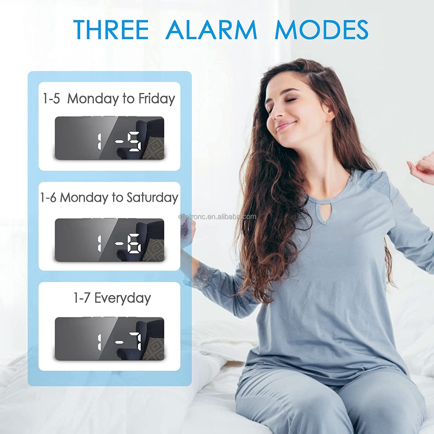 EspejoTime: Reloj Despertador LED Elegante