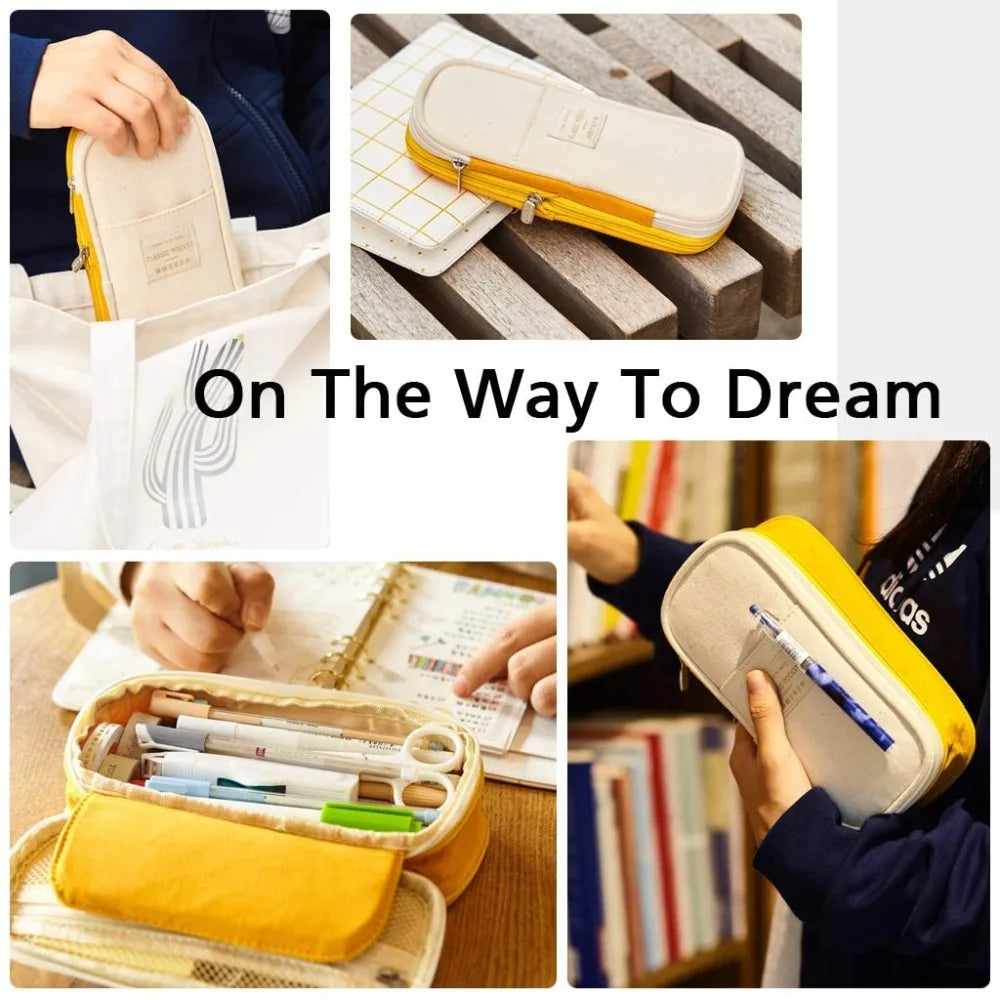Estuche Escolar Premium - Gran Capacidad Canvas