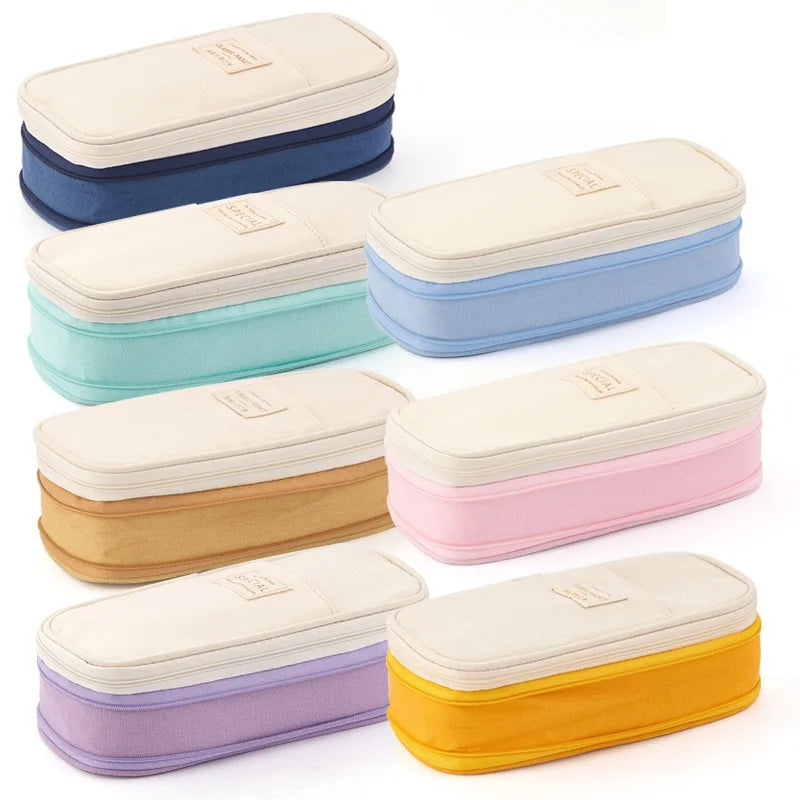 Estuche Escolar Premium - Gran Capacidad Canvas