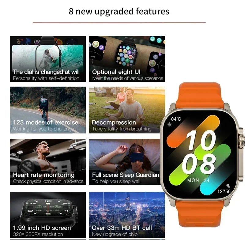 Smartwatch T800 U2 49mm | Reloj Inteligente Multifunción NFC Bluetooth Call & GPS Tracker-1