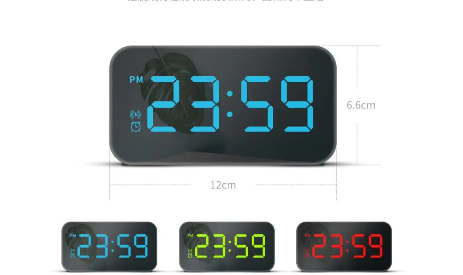 reloj LED espejo