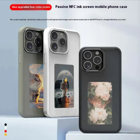 Funda iPhone con Pantalla E-Ink NFC y Soporte - Tecnología Avanzada