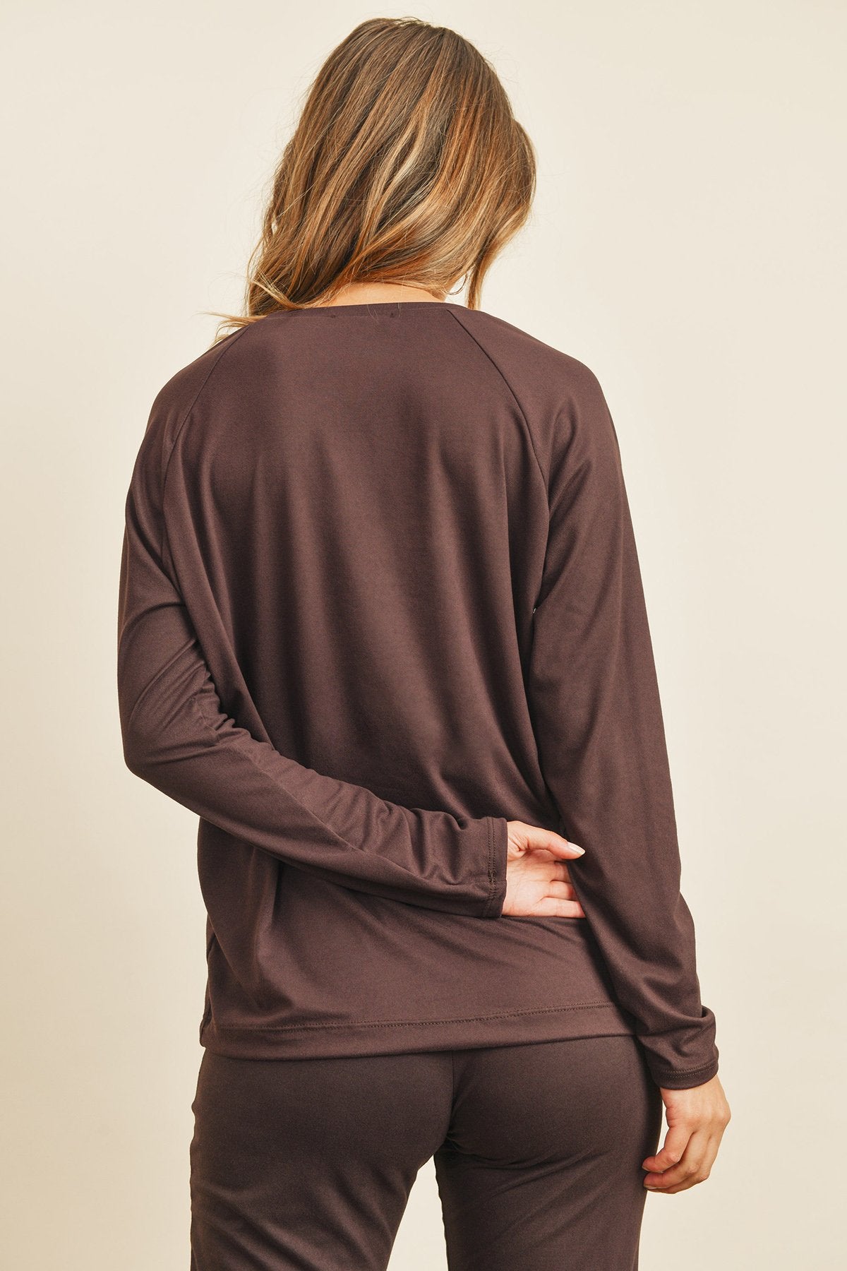 Conjunto Top y Jogger Sólido con Auto-Ajuste