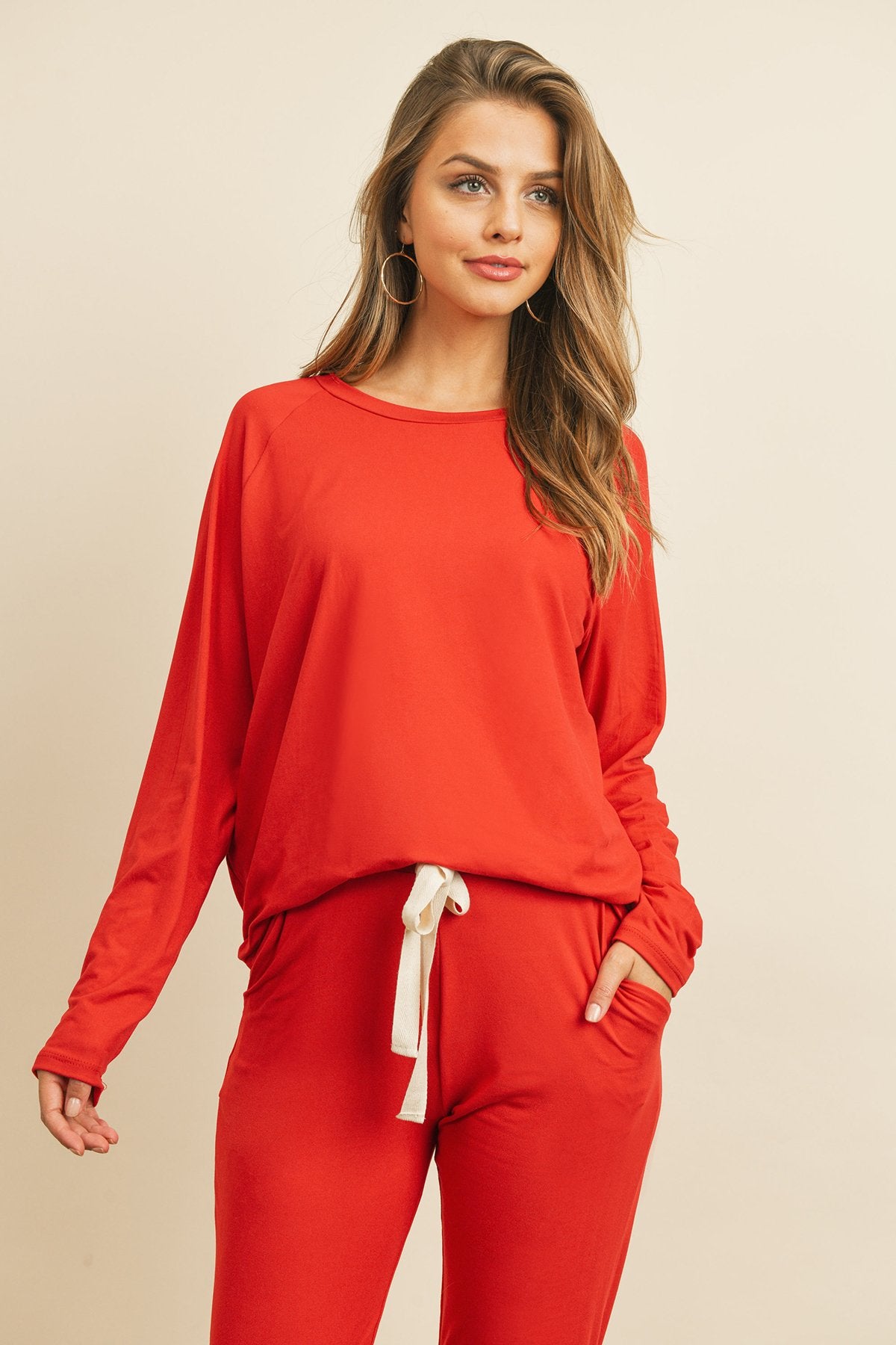 Conjunto Top y Jogger Sólido con Auto-Ajuste
