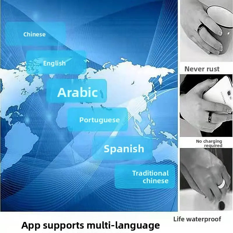 Nuevo anillo NFC transfronterizo, tarjeta de acceso inteligente móvil moderna y personalizada, tarjeta de autobús, tarjeta de metro, anillo de acero de titanio