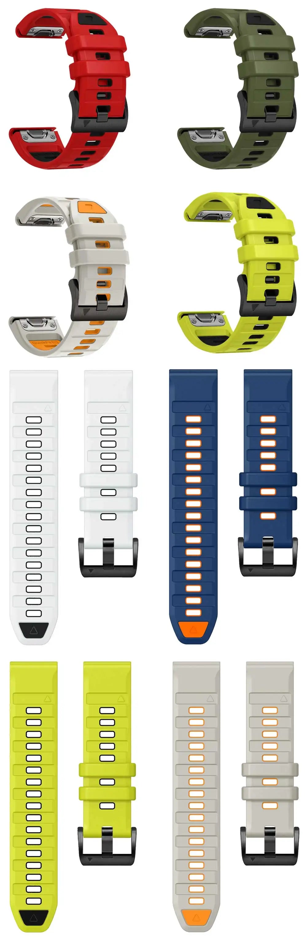 Correa de silicona para reloj Garmin Instinct 3, 45mm, 50mm, Instinct E 45mm Fenix 8, 47mm, 51mm, QuickFit, 22mm