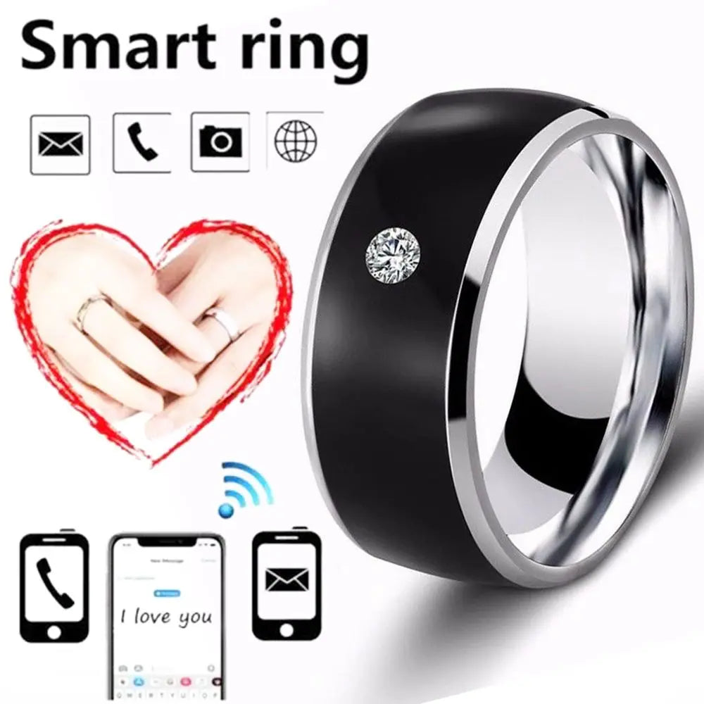 Anillo de dedo inteligente NFC, desgaste inteligente, conectar equipos de teléfono Android, anillos de moda