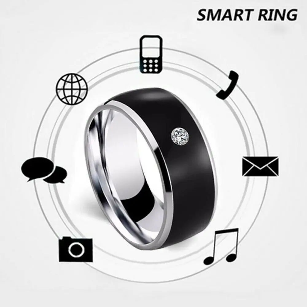 Anillo de dedo inteligente NFC, desgaste inteligente, conectar equipos de teléfono Android, anillos de moda