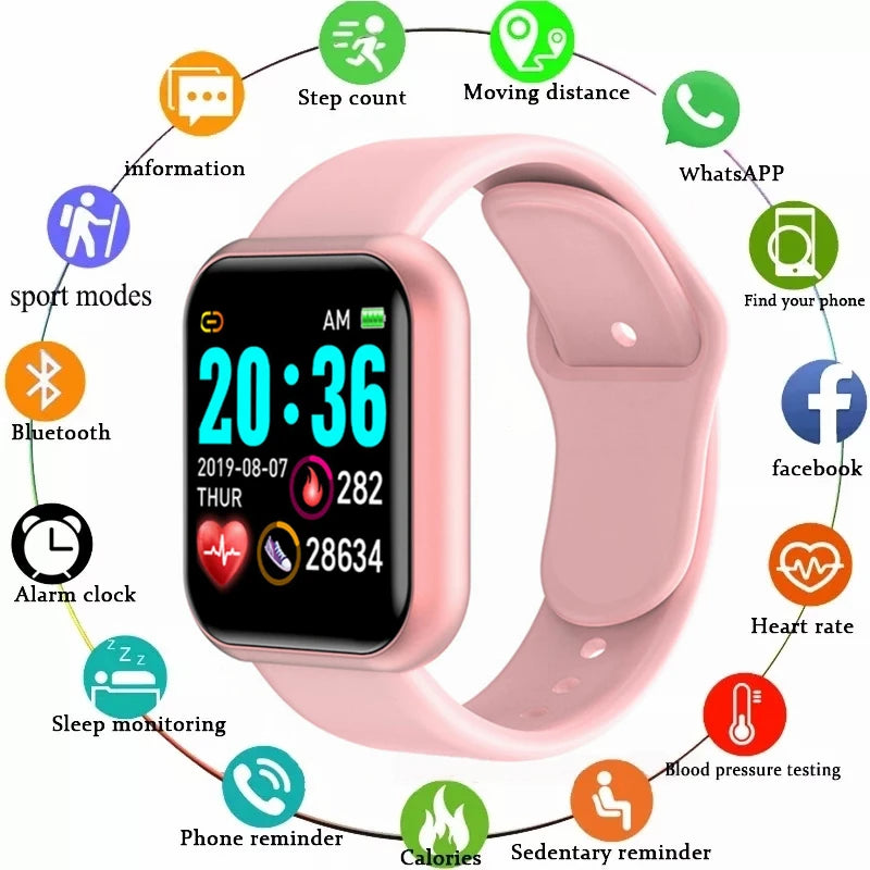 Smartwatch Deportivo Bluetooth - Reloj Inteligente Fitness Monitor Sueño Música