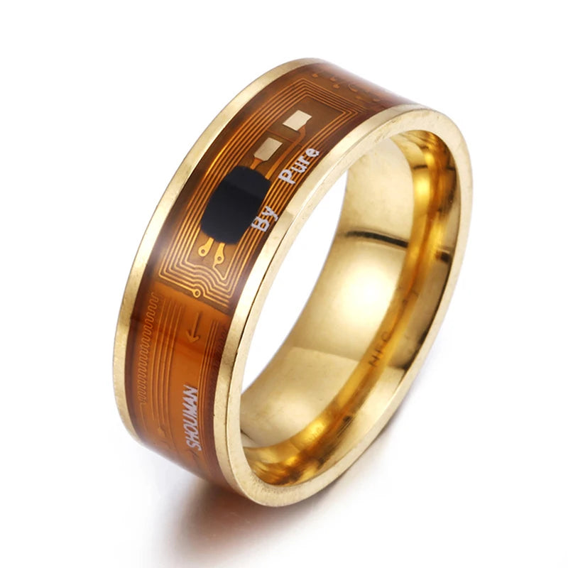 Anillo inteligente NFC portátil compacto dispositivo de reconocimiento de identificación multifuncional mujeres hombres NFC anillo inteligente