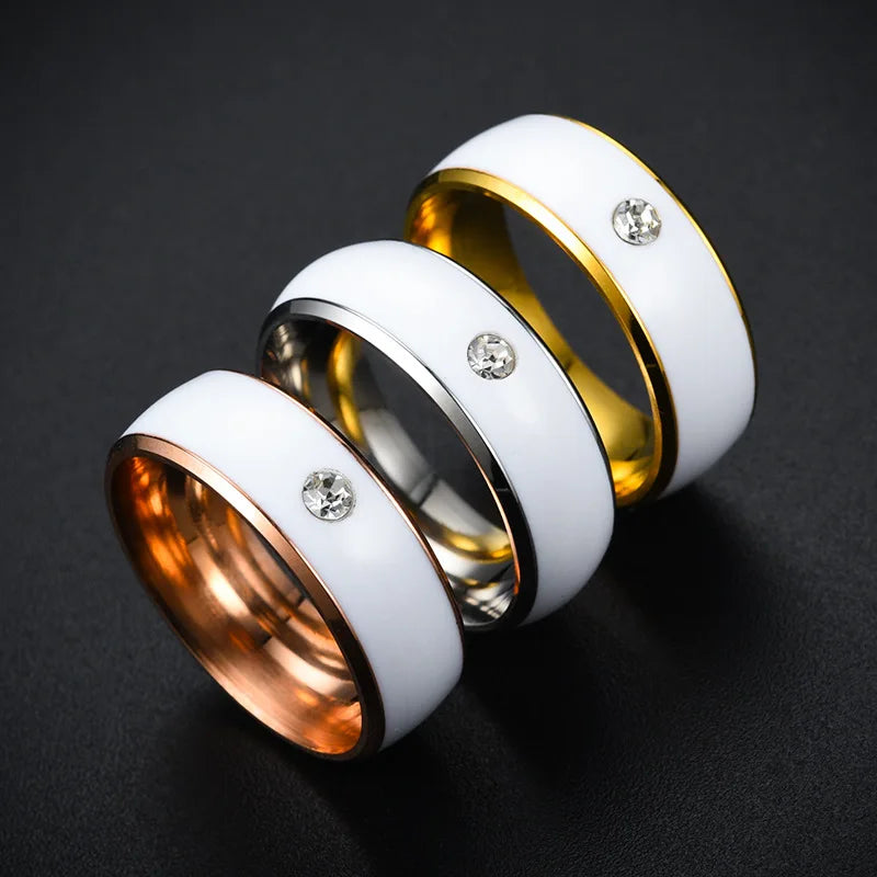 Nuevo anillo NFC transfronterizo, tarjeta de acceso inteligente móvil moderna y personalizada, tarjeta de autobús, tarjeta de metro, anillo de acero de titanio