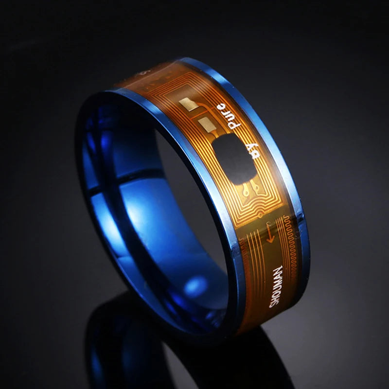 Anillo inteligente NFC portátil compacto dispositivo de reconocimiento de identificación multifuncional mujeres hombres NFC anillo inteligente