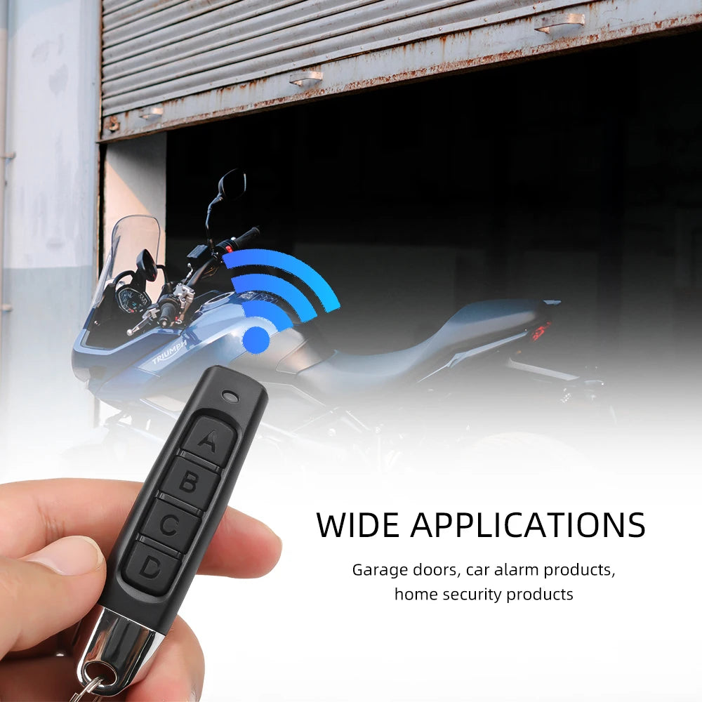 Control remoto clon Universal de 433MHz, copia RF de 4 teclas, Control remoto, abridor de puerta de garaje, duplicador de llaves remotas para seguridad del hogar