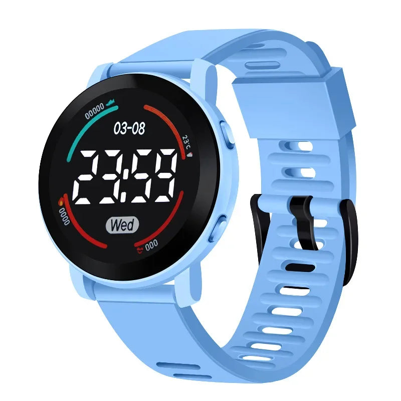 Reloj Digital LED para estudiantes, luminoso, resistente al agua, deportivo, con correa de silicona, electrónico, Unisex