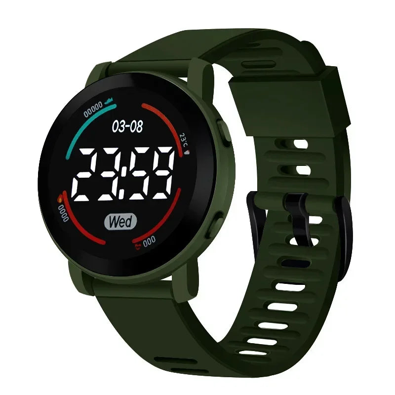 Reloj Digital LED para estudiantes, luminoso, resistente al agua, deportivo, con correa de silicona, electrónico, Unisex