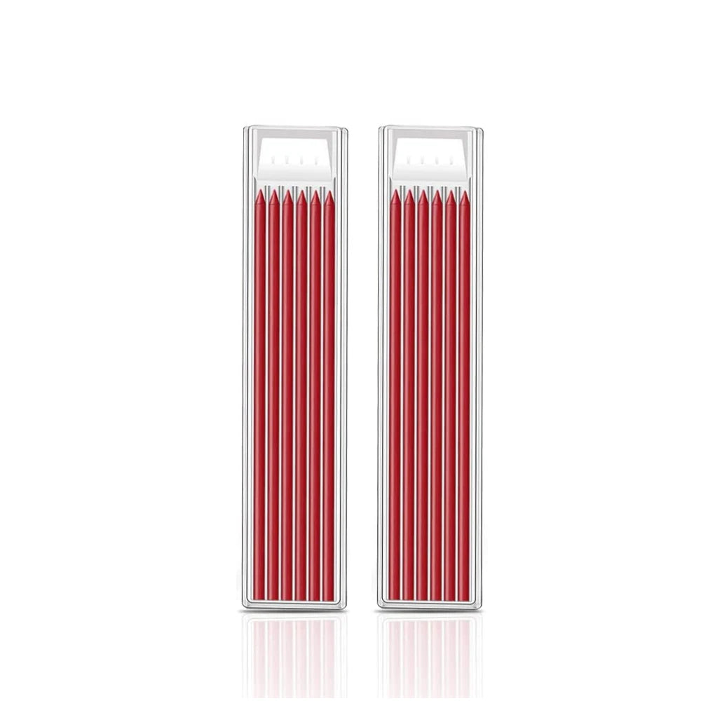 Solid Carpenter Pencil Set Hole Mechanical Pencil Refill Construction Marker Marking Tool for Carpenter Scriber Woodworking Arch