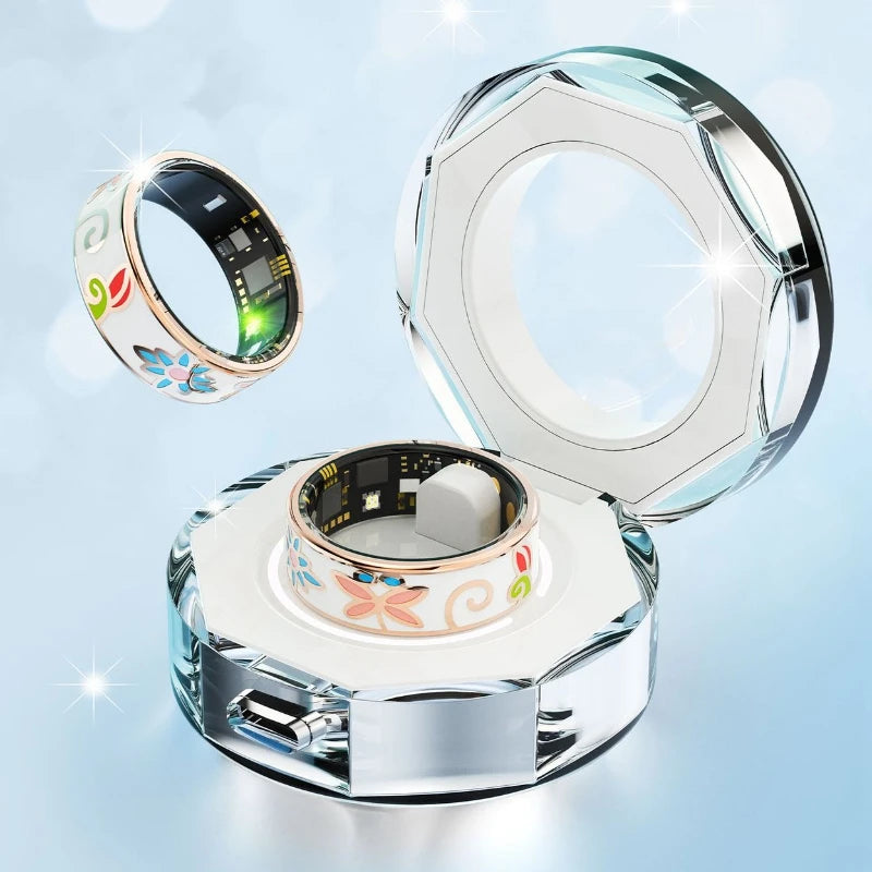 Anillos inteligentes a Color, monitoreo de salud, frecuencia cardíaca, oxígeno en sangre, presión arterial, anillo multifuncional adecuado para Android 5,1 IOS 8,0