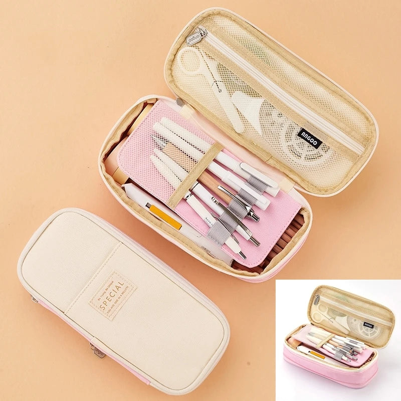 Estuche Escolar Premium - Gran Capacidad Canvas
