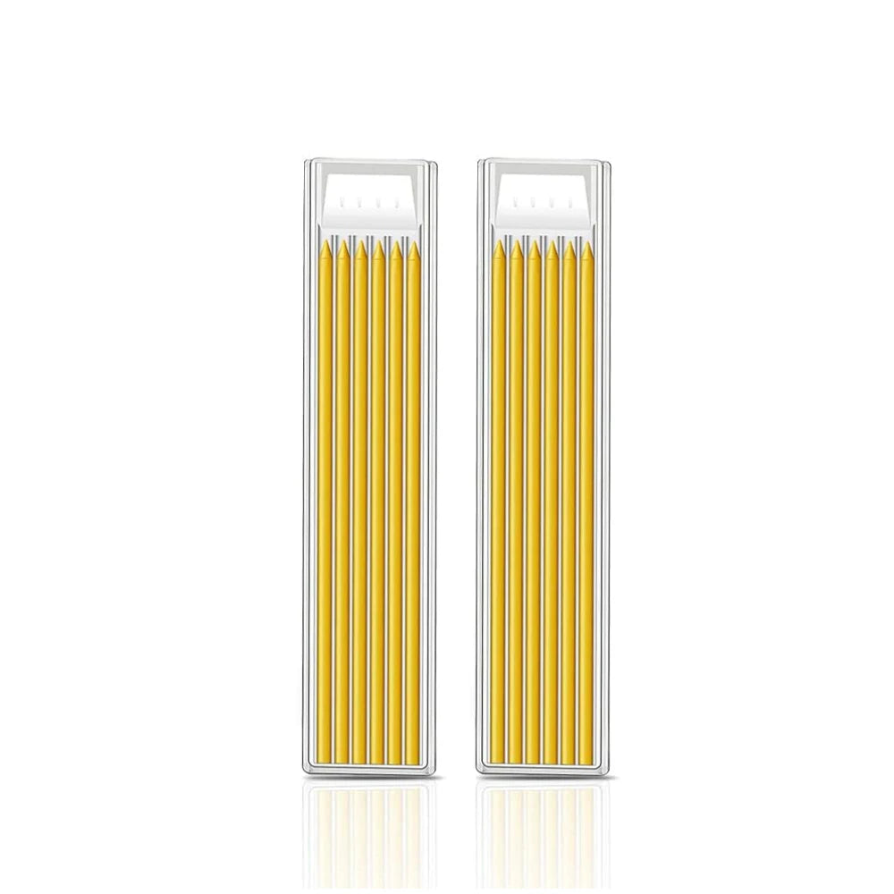 Solid Carpenter Pencil Set Hole Mechanical Pencil Refill Construction Marker Marking Tool for Carpenter Scriber Woodworking Arch