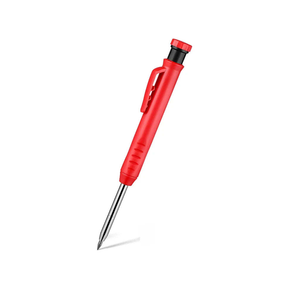 Solid Carpenter Pencil Set Hole Mechanical Pencil Refill Construction Marker Marking Tool for Carpenter Scriber Woodworking Arch