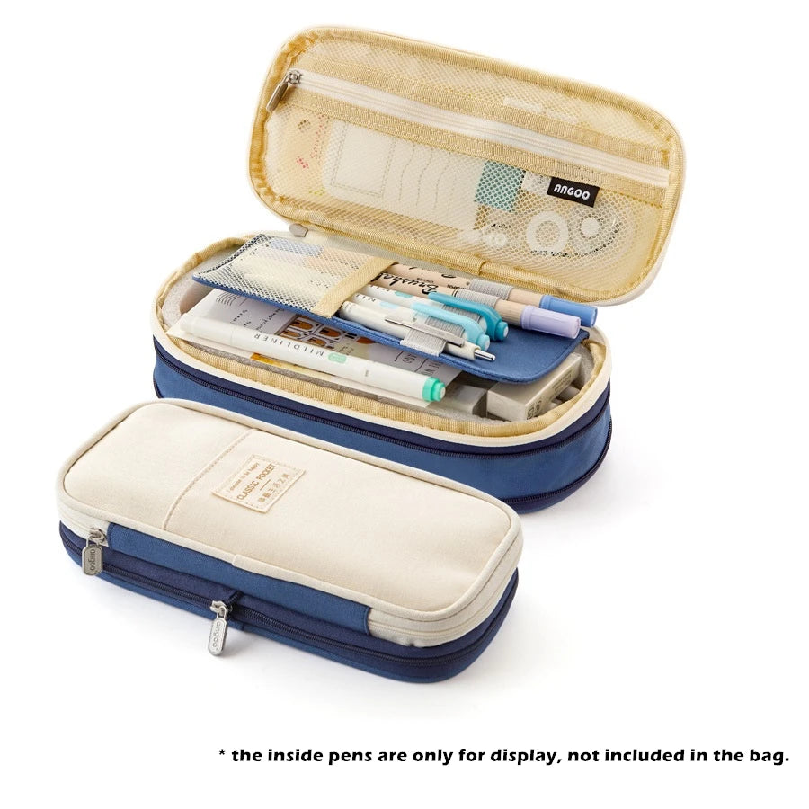 Estuche Escolar Premium - Gran Capacidad Canvas