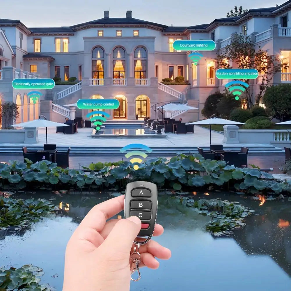 Copia de Control remoto de 433Mhz, 4 canales, 315MHz, función clonada, transmisor RF, duplicador de clonación automática, reemplazo de llave para puerta de garaje