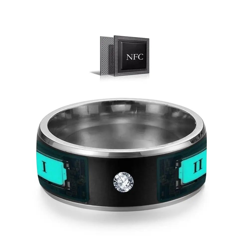 Anillo de dedo inteligente NFC, desgaste inteligente, conectar equipos de teléfono Android, anillos de moda