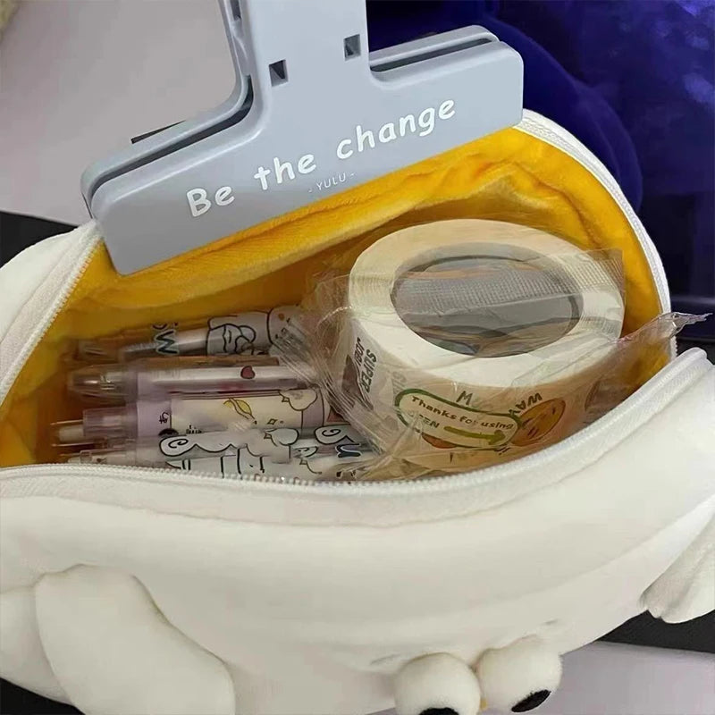 Caja de lápiz de nicho extraña Caja de lápiz de peluche lindo animal Capibala de cartón de rana estudiante Caja de lápiz de escritorio de escritorio de la casa de almacenamiento