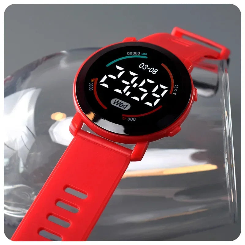Reloj Digital LED para estudiantes, luminoso, resistente al agua, deportivo, con correa de silicona, electrónico, Unisex