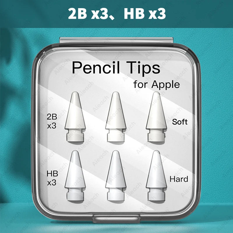VUUV Apple Pencil Tips: Soft & Hard, 3pcs Set