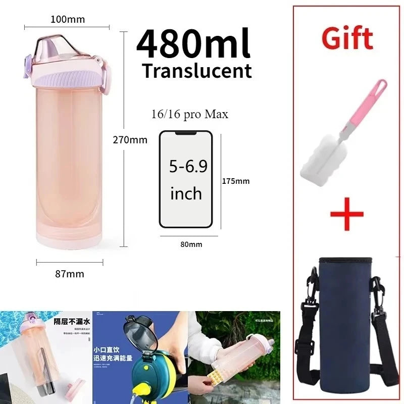 750ml Diversion Water Bottle Portable Water Bottle Secret Stash Pill Organizer Can Safe Hiding Spot for Money Bonus Key Ring Box