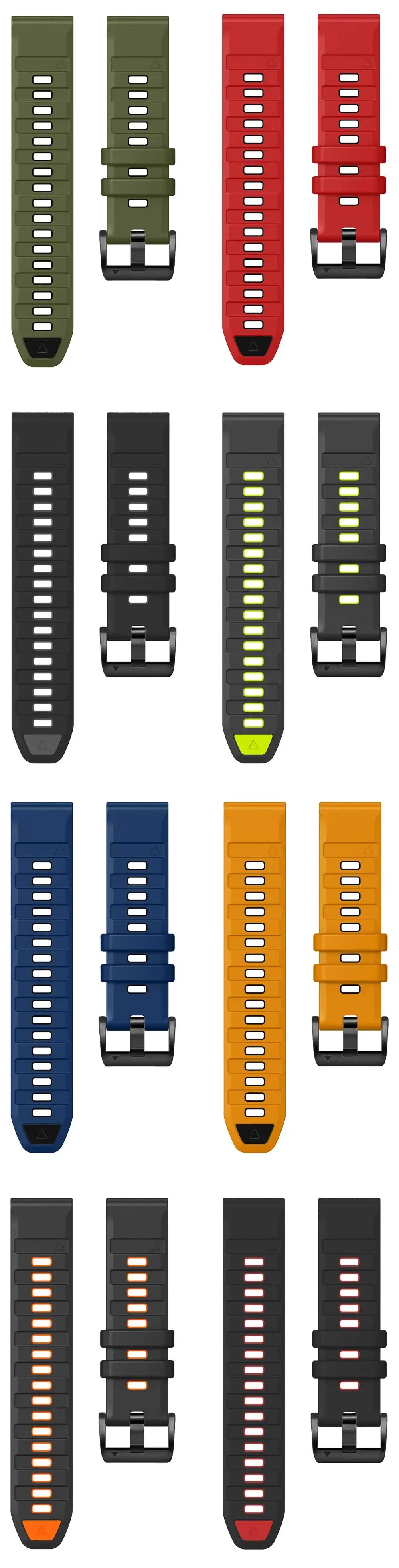 Correa de silicona para reloj Garmin Instinct 3, 45mm, 50mm, Instinct E 45mm Fenix 8, 47mm, 51mm, QuickFit, 22mm