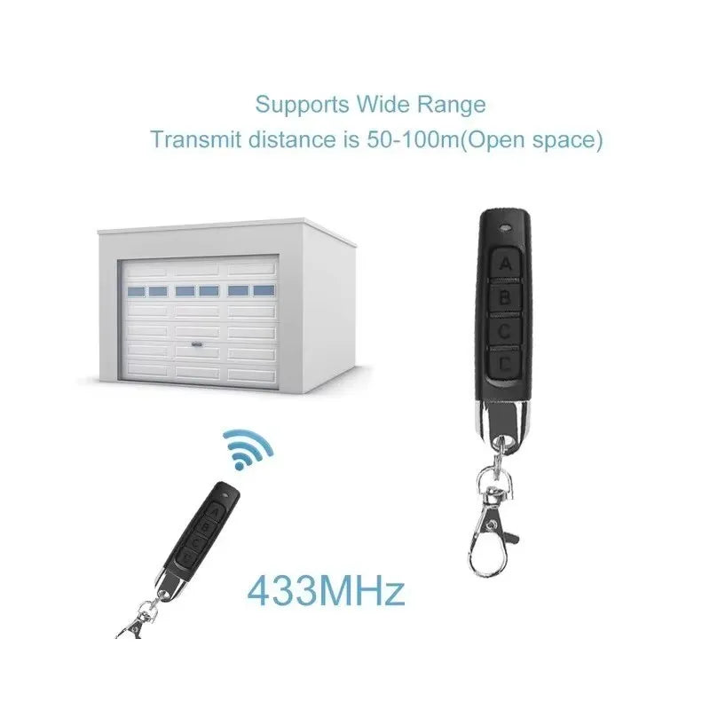 Control remoto inalámbrico clon RF, control de puerta eléctrica, control remoto de 433mhz para puerta de garaje, bomba de agua con control remoto