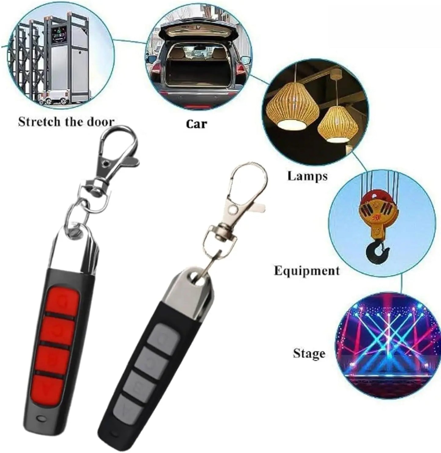 Mando a distancia Universal para puerta de 433MHz, 4 teclas, copia de garaje, clonación de Control remoto, mando a distancia para puerta eléctrica, llave duplicadora