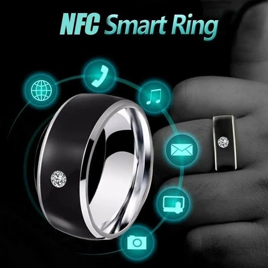 Anillo de dedo inteligente NFC, conexión de desgaste inteligente, equipo de teléfono Android, anillos de moda