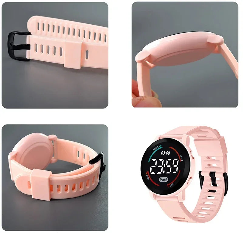 Reloj Digital LED para estudiantes, luminoso, resistente al agua, deportivo, con correa de silicona, electrónico, Unisex